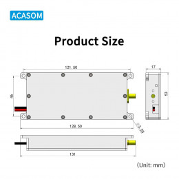 ACASOM 2.4GHz–2.485GHz 60W GaN модуль подавления БПЛА